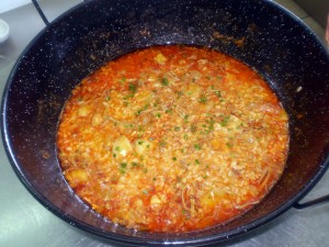 Arroz meloso de pato y boletus - Restaurante La Aldea Calles